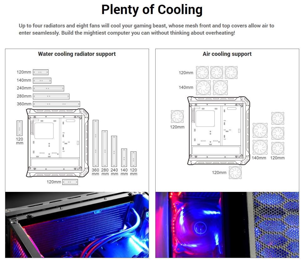 Cougar Panzer-S cooling support